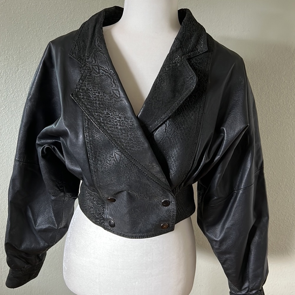 80’s IOU leather motorcycle jacket. Medium